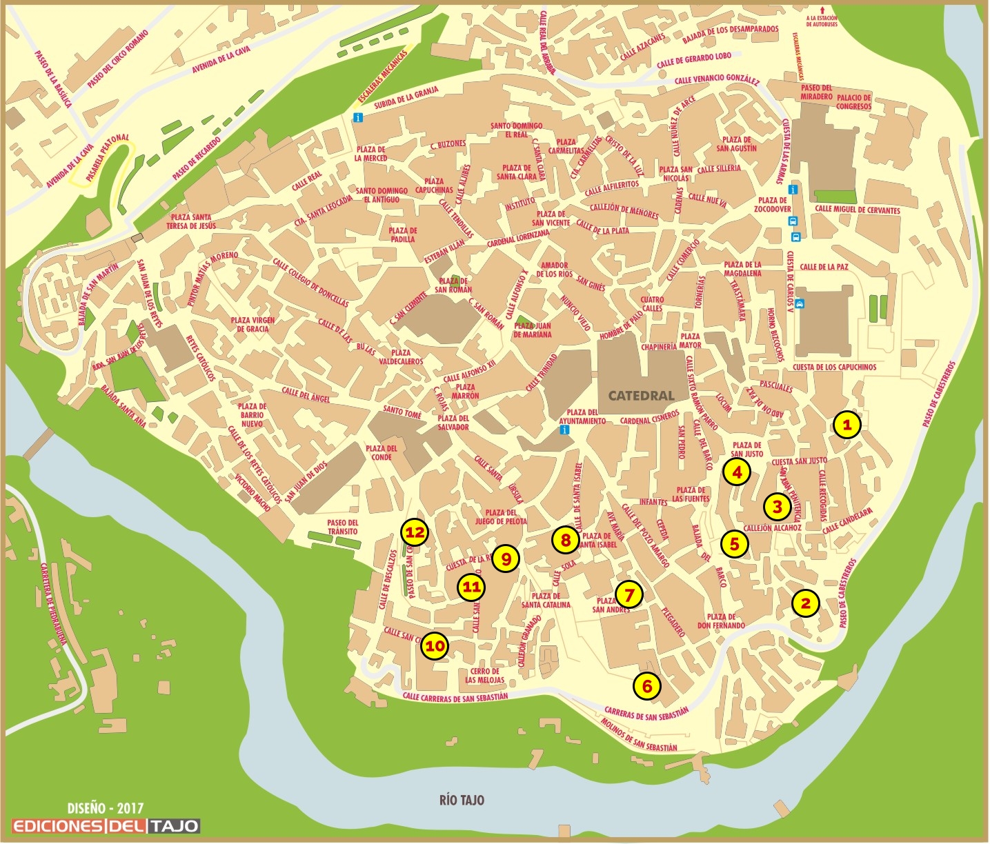 Plano ruta iglesias de Toledo