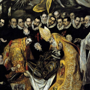 Detalle cuadro del Greco El Entierro del Conde de Orgaz