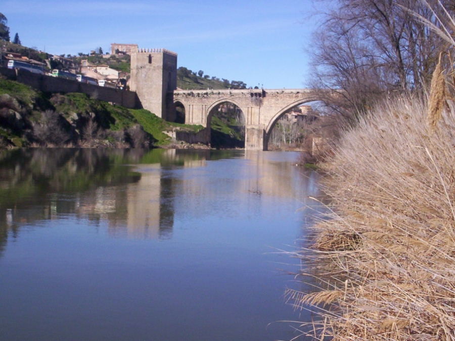 Puente de San Martín desde la Senda Ecológica de Toledo